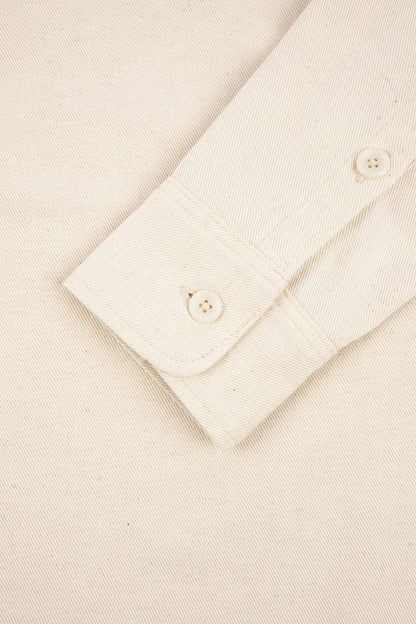 Iron Heart 9oz Cotton Linen Work Shirt - Off White - Iron Heart - URAHARA