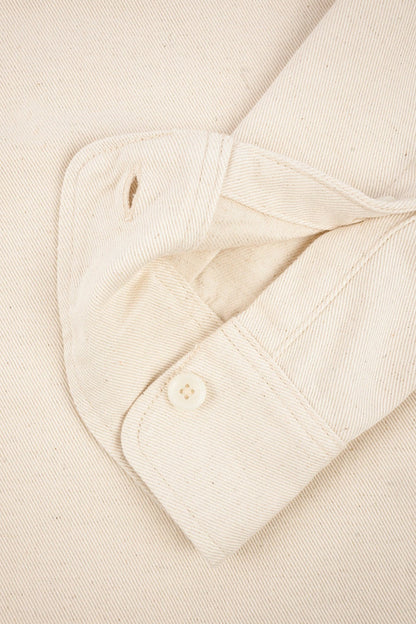Iron Heart 9oz Cotton Linen Work Shirt - Off White - Iron Heart - URAHARA