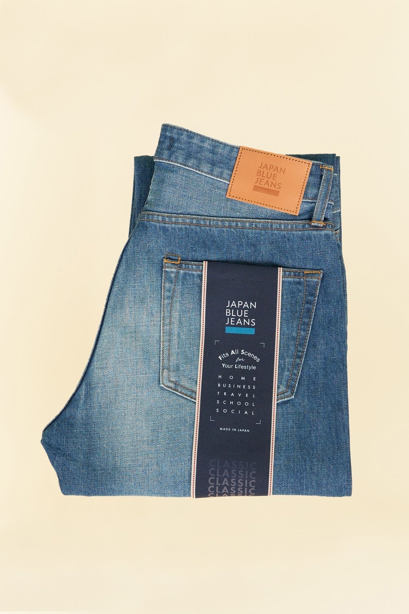 Japan Blue J401 US Classic Straight Mid Wash Selvedge Denim - 14.8oz - Japan Blue - URAHARA