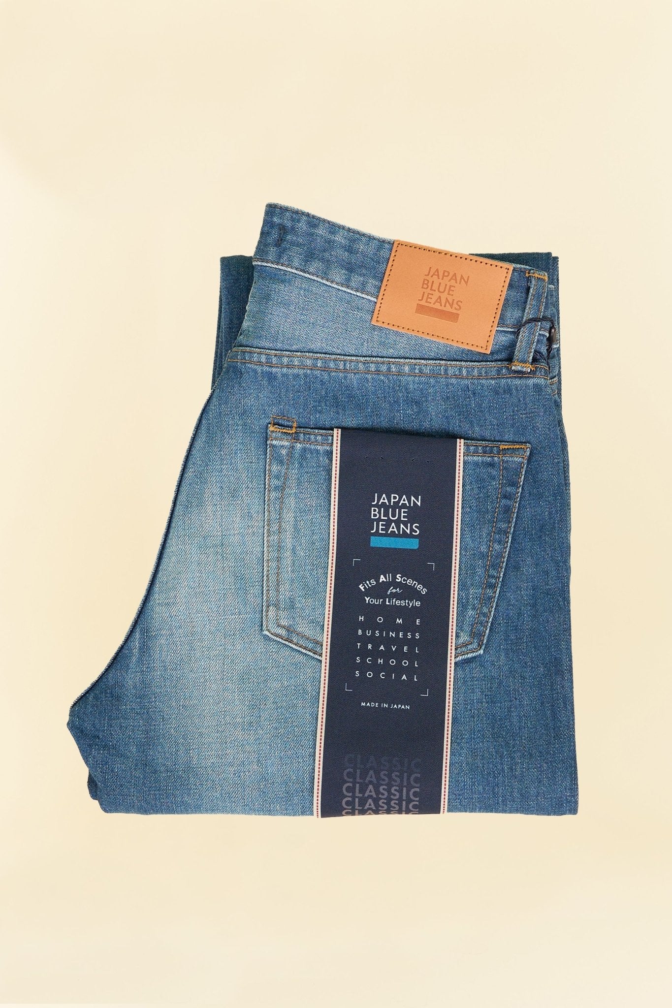 Japan Blue J404 Africa Classic Straight Mid Wash Selvedge Denim - 12.5oz -Japan Blue - URAHARA