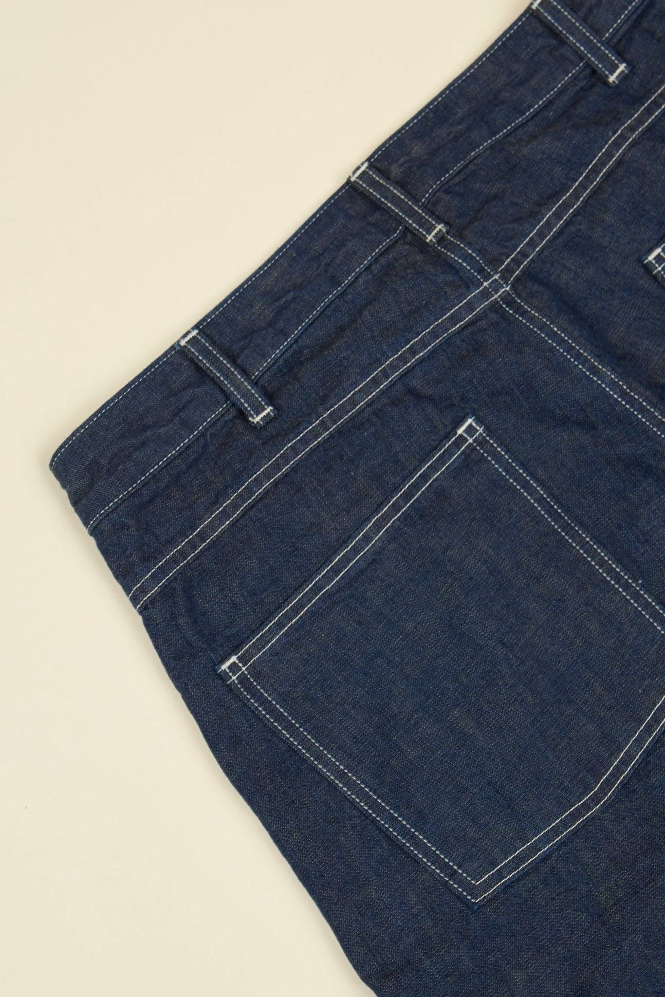 Japan Blue Wide Carpenter Pants - 10oz Denim - Japan Blue - URAHARA