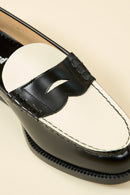 Kenford Shoes Combi Loafer - Black / White - Kenford Shoes - URAHARA