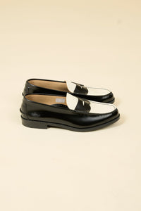 Kenford Shoes Combi Loafer - Black / White - Kenford Shoes - URAHARA