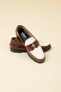 Kenford Shoes Combi Loafer - Dark Brown / White - Kenford Shoes - URAHARA