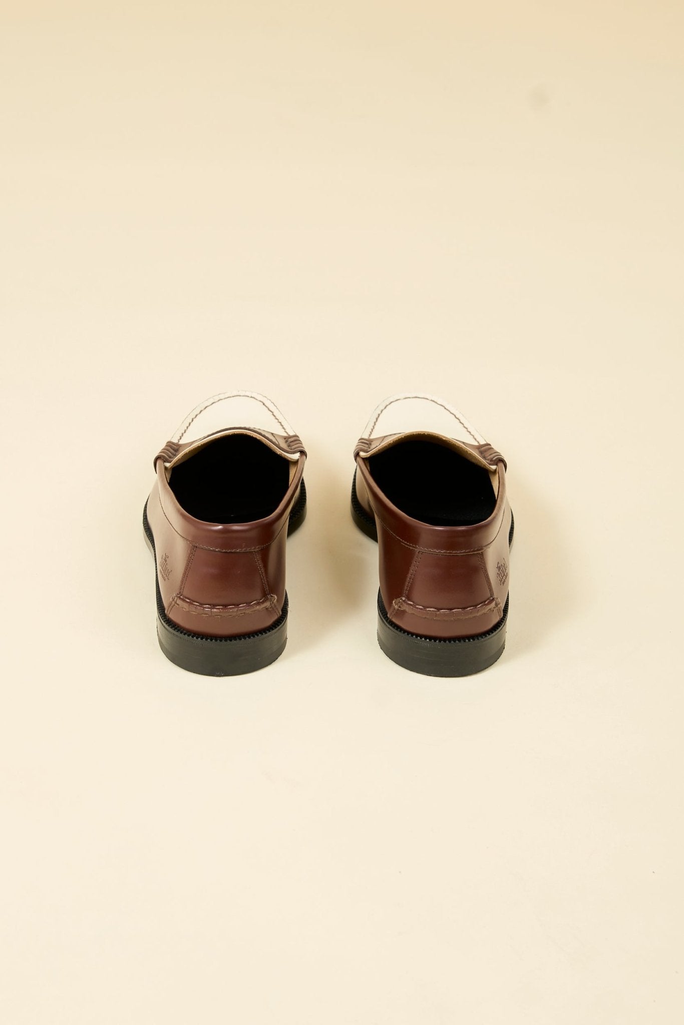 Kenford Shoes Combi Loafer - Dark Brown / White - Kenford Shoes - URAHARA