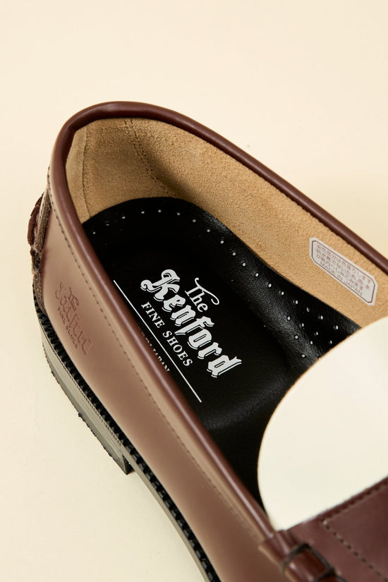 Kenford Shoes Combi Loafer - Dark Brown / White
