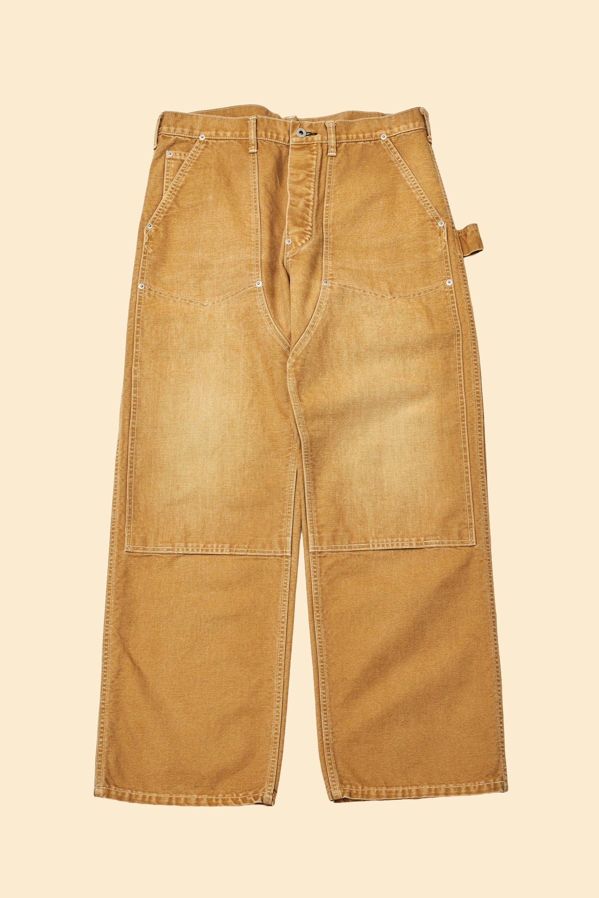 POST O'ALLS W-Knee Dungaree - Brown Vintage Canvas