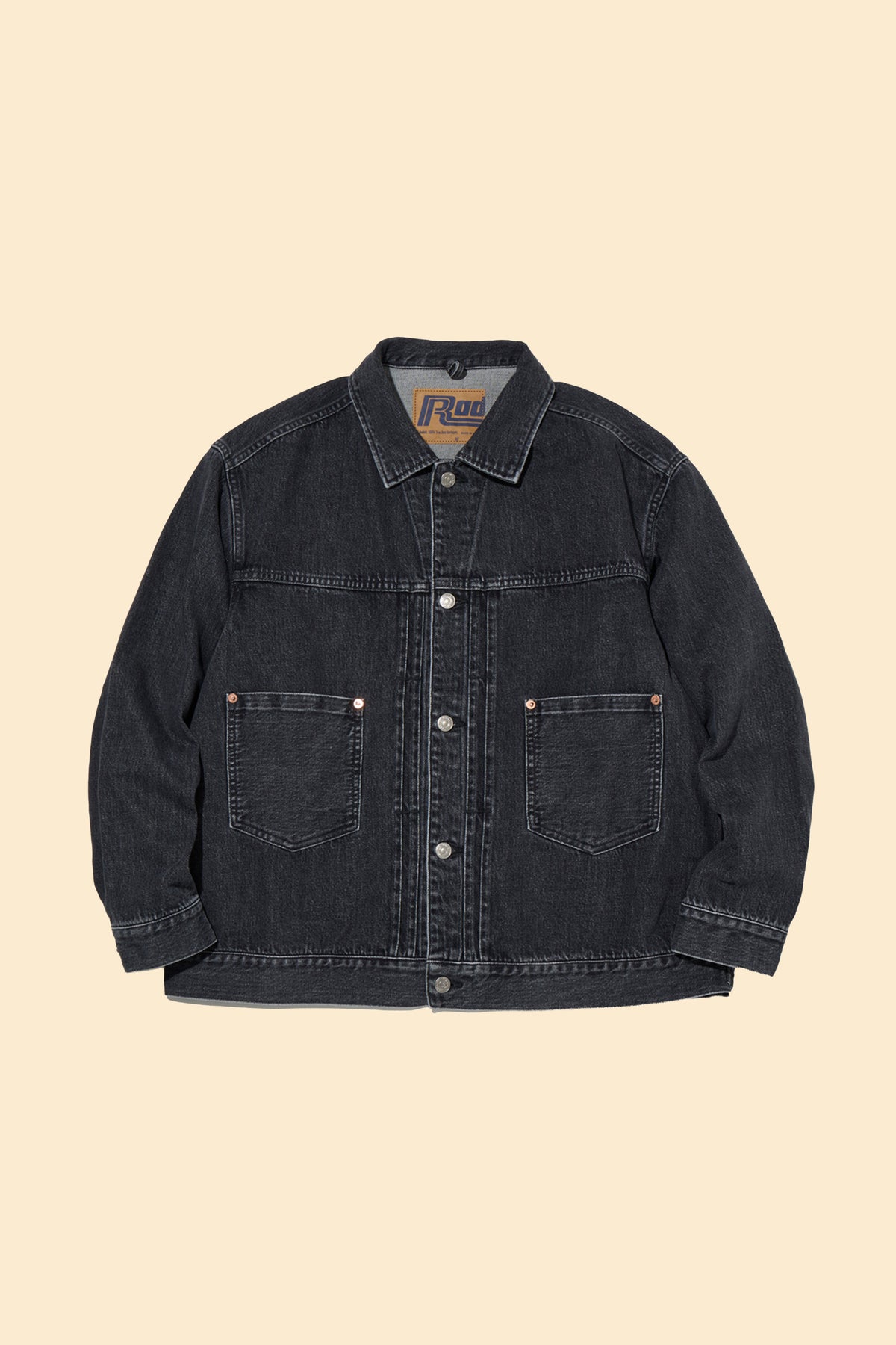 Radiall Classic 350 Top Trucker Jacket - Light Black