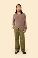 RATS Sashiko Dobby Shirt - Brown