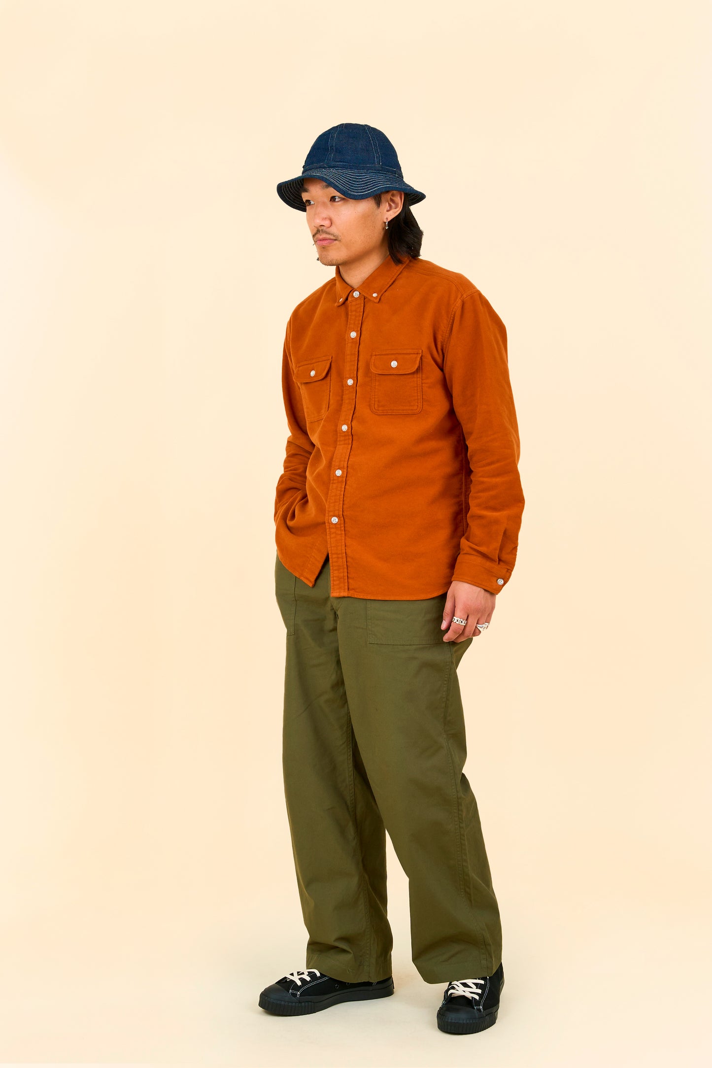 Rats Moleskin B.D Shirt - Orange
