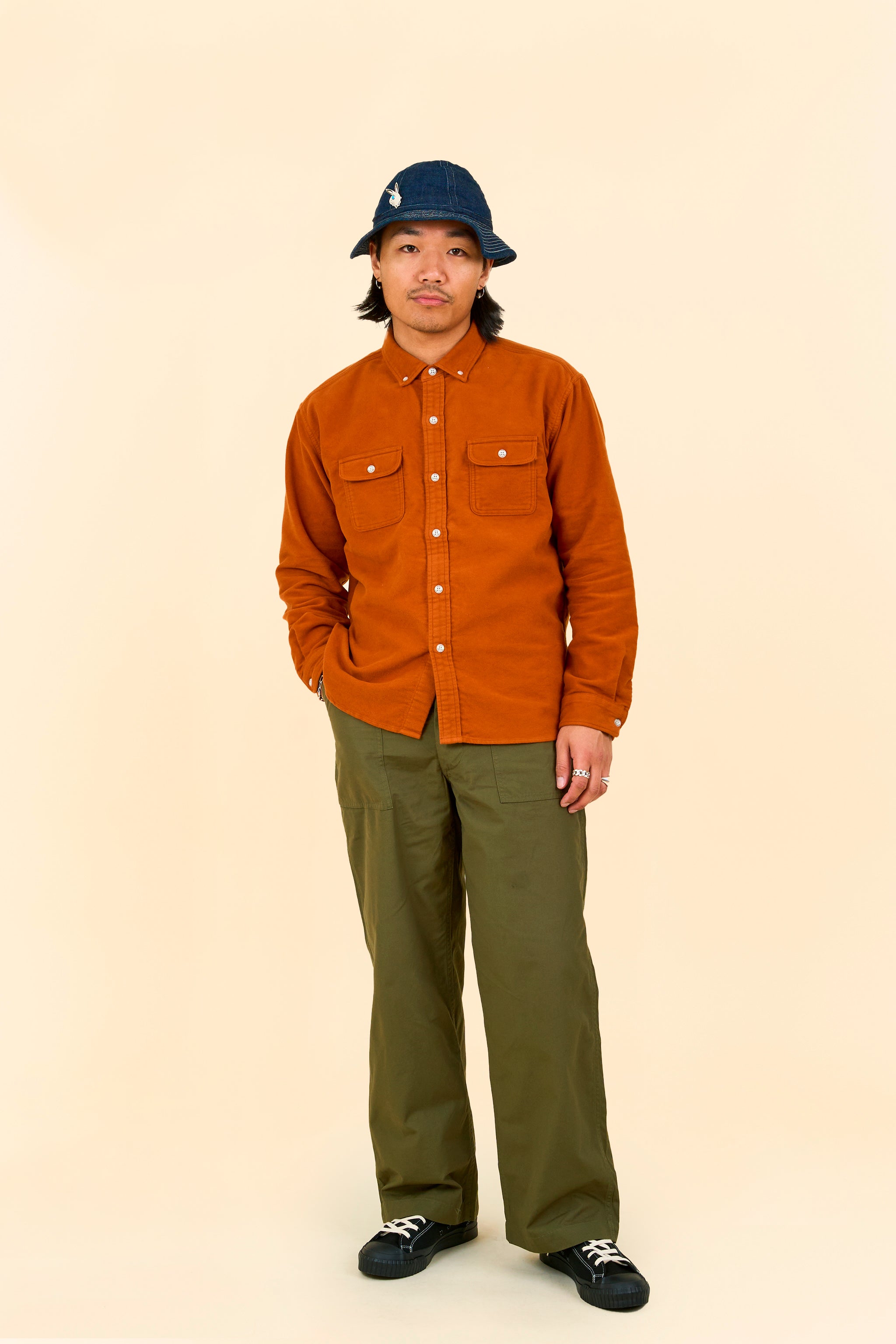 Rats Moleskin B.D Shirt - Orange