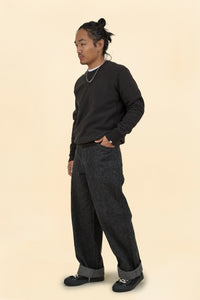 TCB Jeans Catface 10.2oz Denim Work Trousers - Black