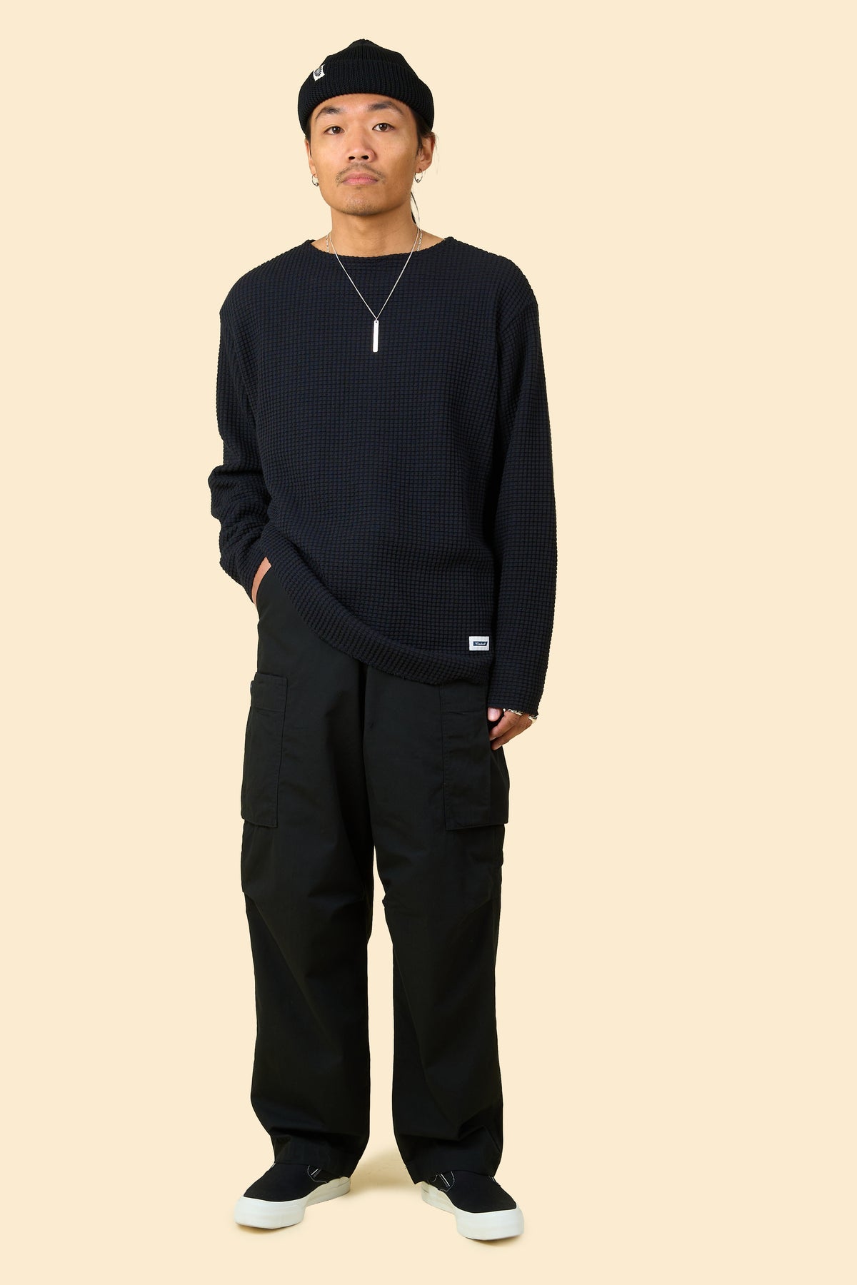 Radiall Clan Wide Fit Cargo Pants - Black
