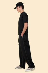 Radiall Chev Wide Fit Carpenter Pants - Black