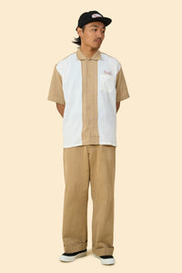Radiall Fleetline Short Sleeve Shirt - Beige/Off White