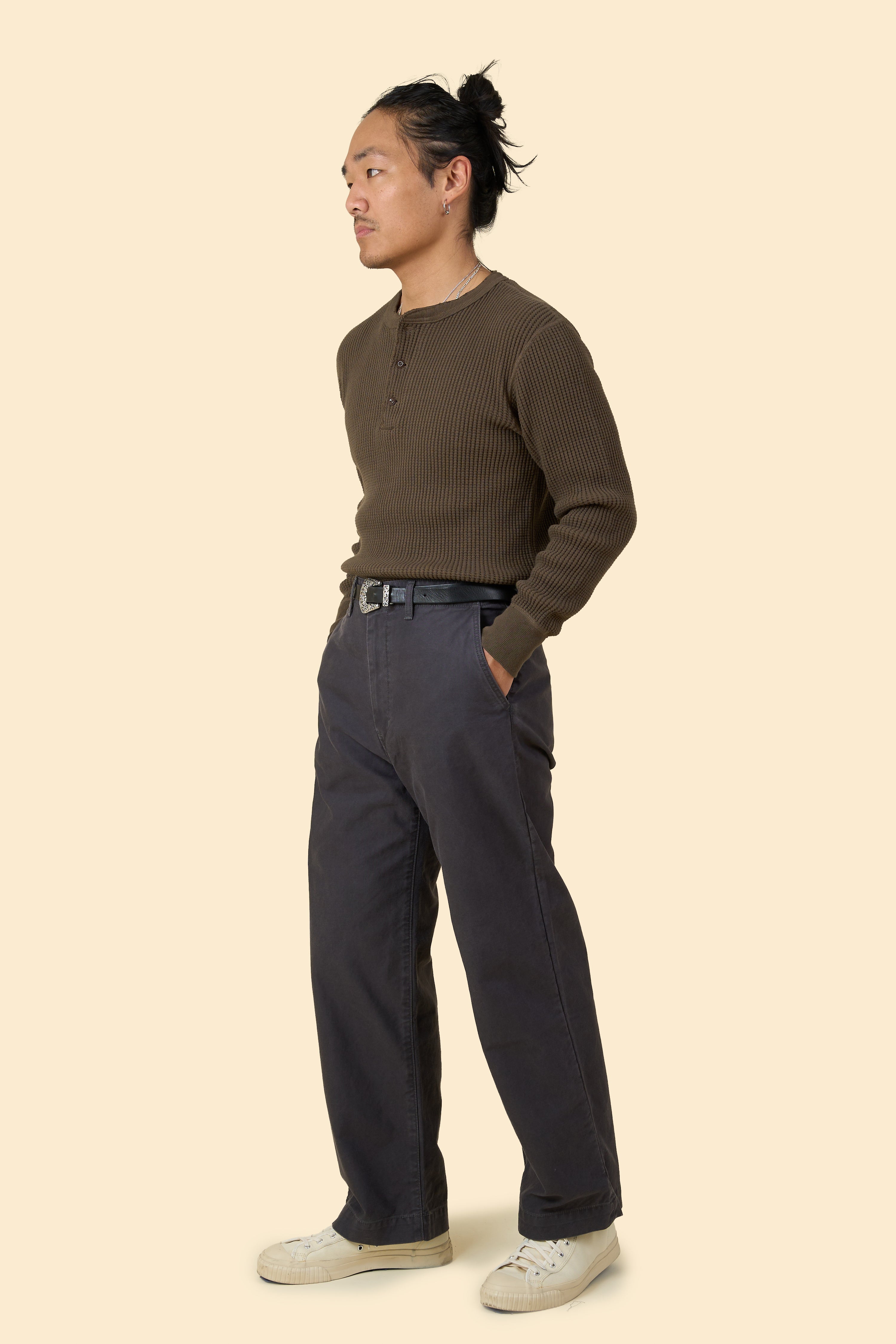 Japan Blue Jeans Wide Fit Trousers - Black
