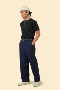 Japan Blue Jeans Wide Fit Trousers - Navy