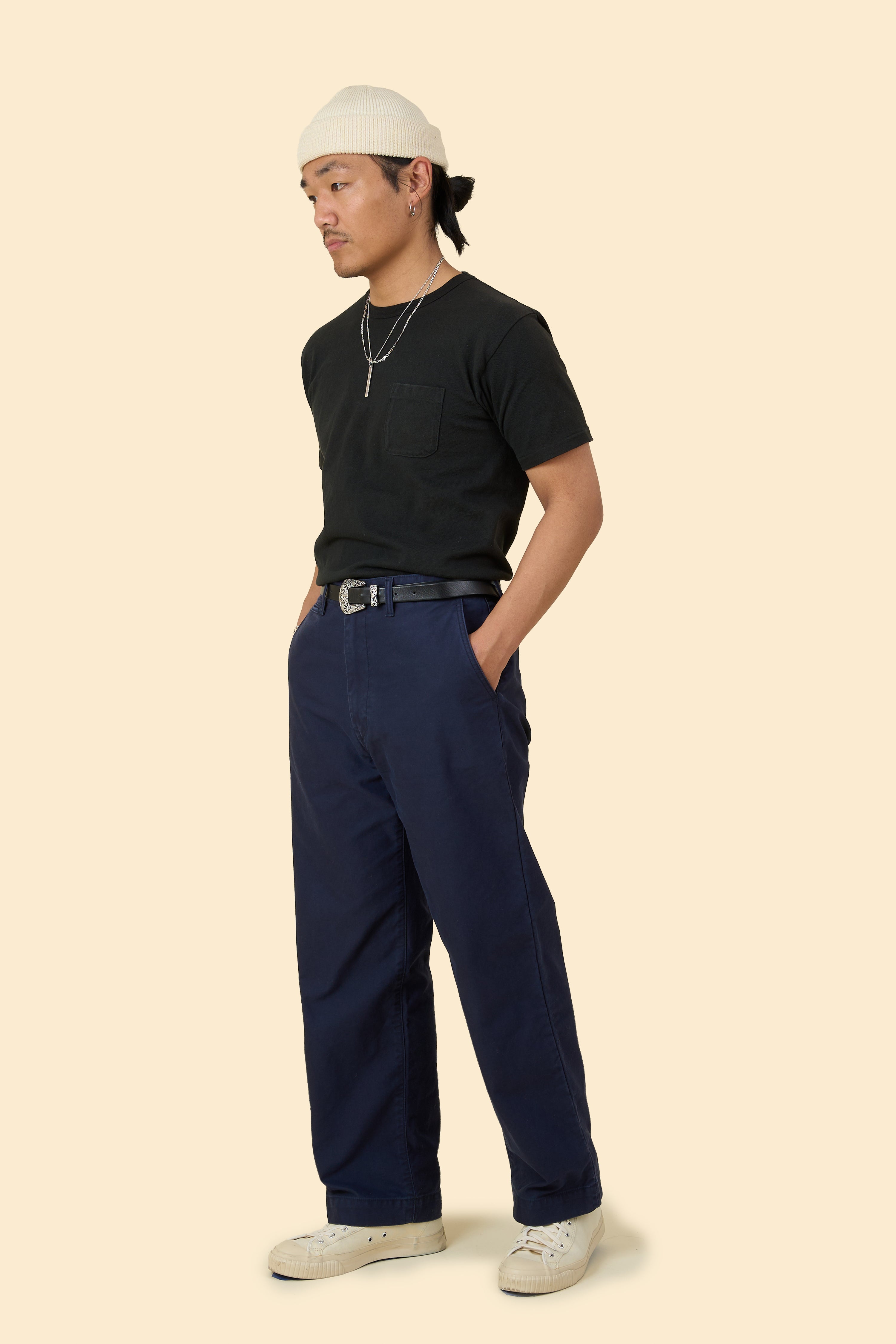 Japan Blue Jeans Wide Fit Trousers - Navy
