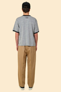 Radiall Fleetline Wide Fit Pleated Trousers - Sand Beige