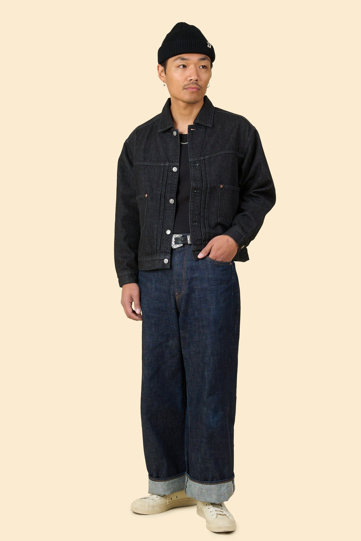 Radiall Classic 350 Top Trucker Jacket - Deep Black