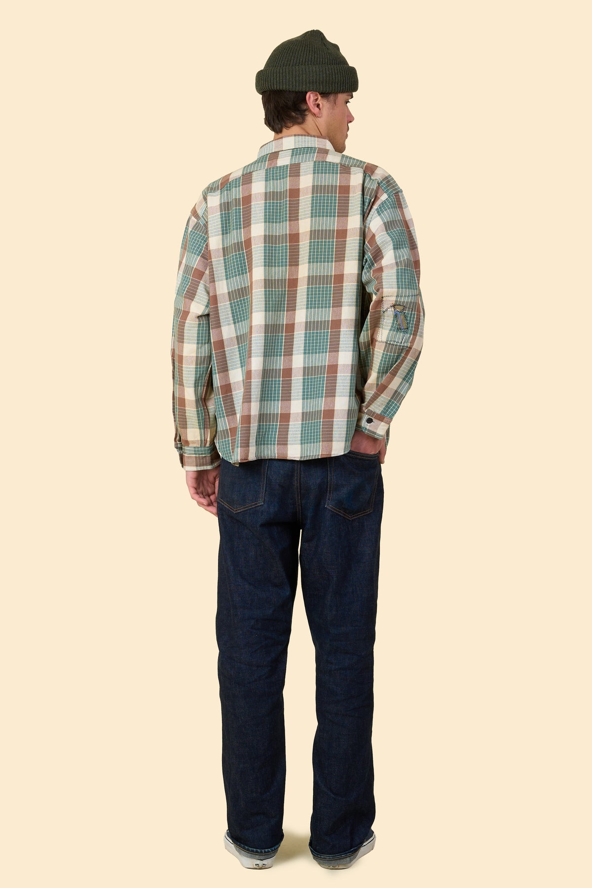 BOW WOW Repaired Mountain Pocket Flannel Shirt