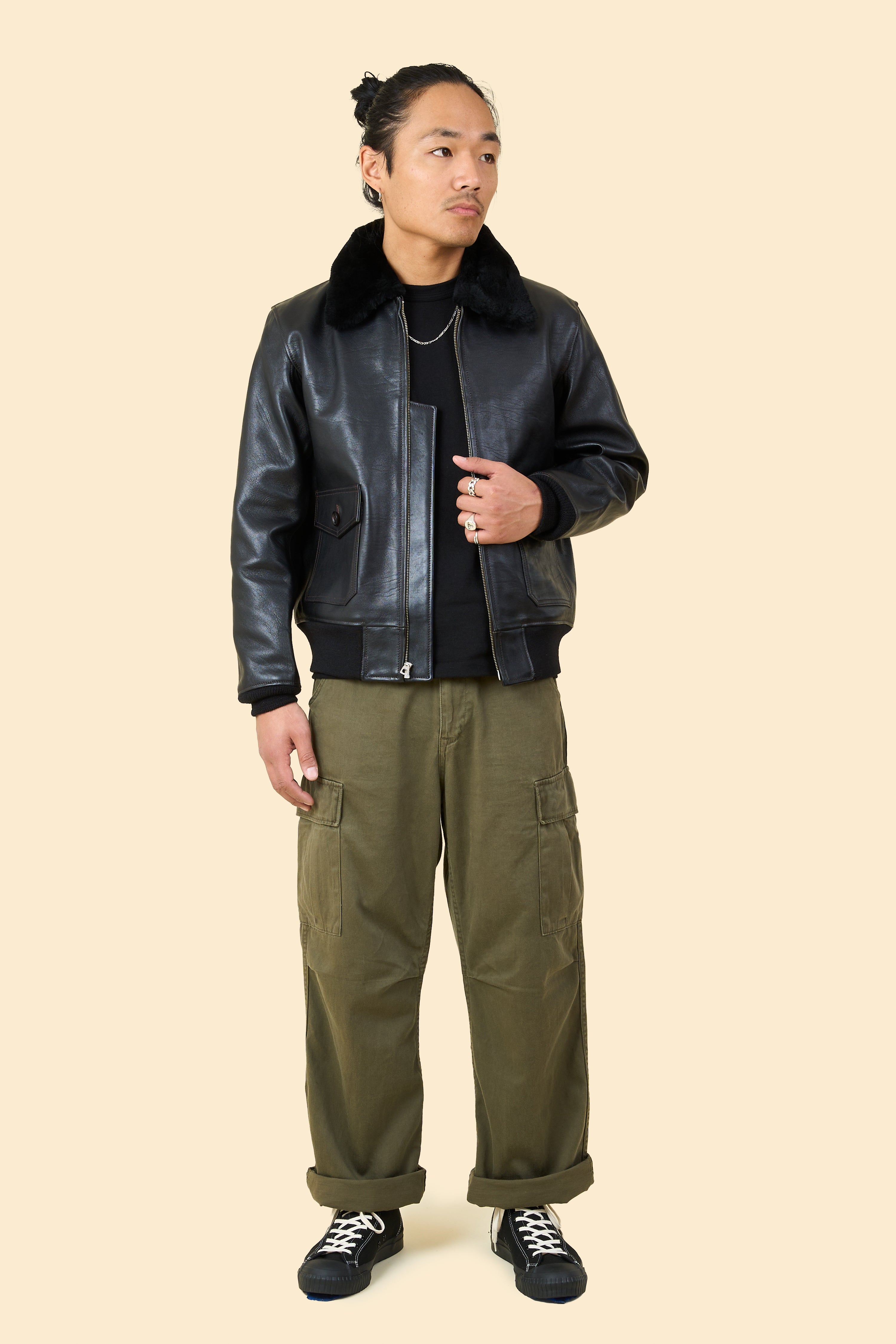 Double Helix Type G-1 Leather Flight Jacket