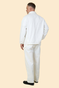 Radiall Chev Wide Fit Carpenter Pants - White