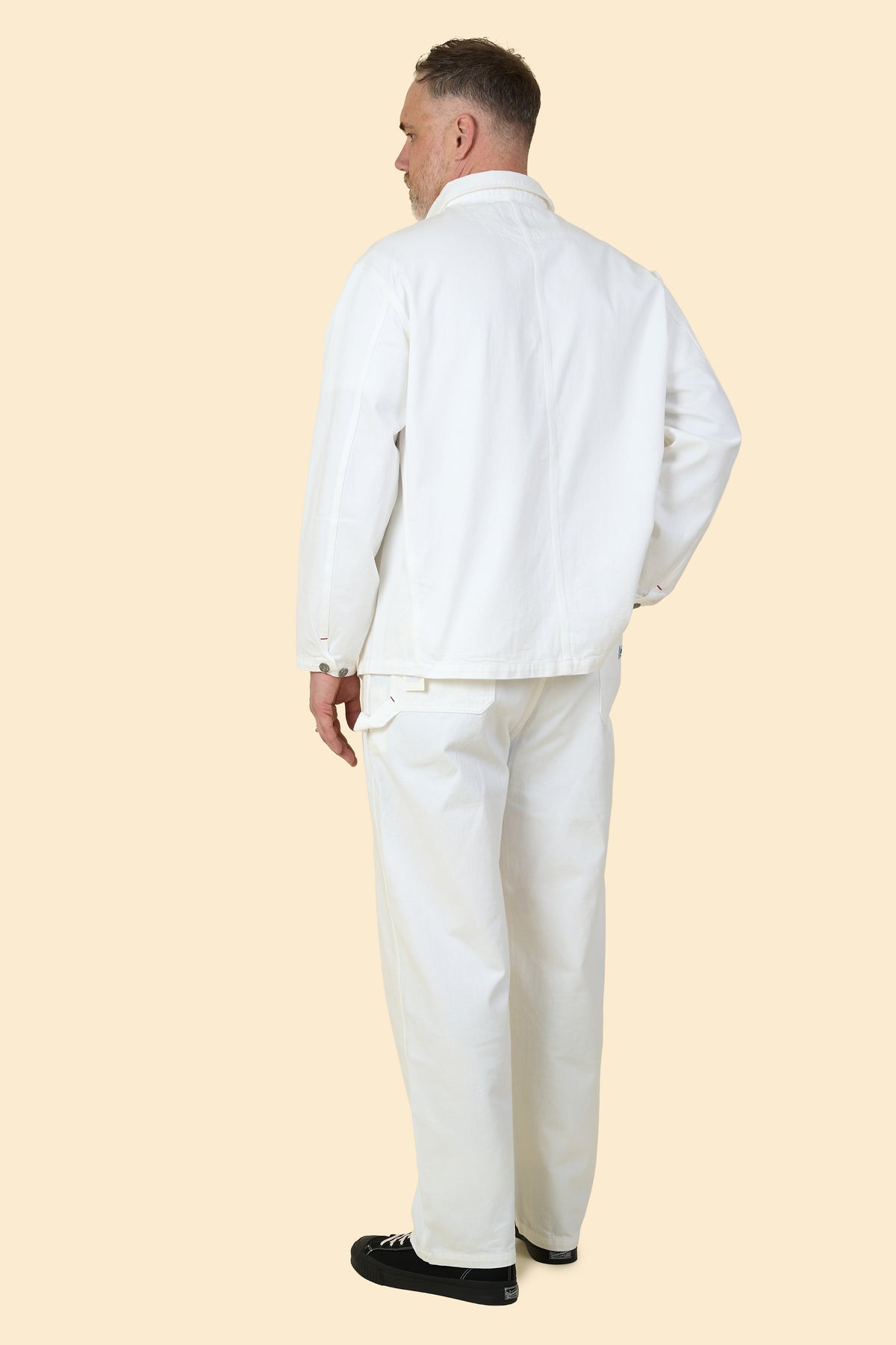 Radiall Chev Wide Fit Carpenter Pants - White