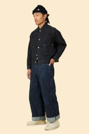 Radiall Classic 350 Top Trucker Jacket - Deep Black