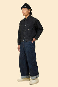 Radiall Classic 350 Top Trucker Jacket - Deep Black