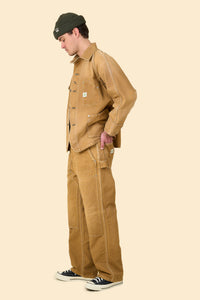 POST O'ALLS W-Knee Dungaree - Brown Vintage Canvas