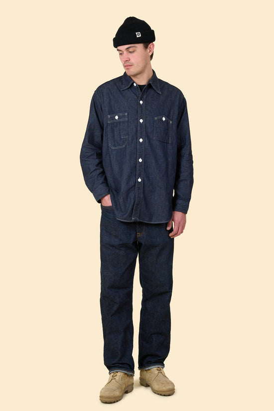 POST O'ALLS No. 6 Shirt - Indigo Light Denim