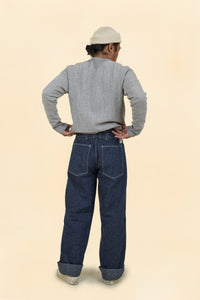 TCB Jeans Catface 10.2oz Denim Work Trousers - Indigo