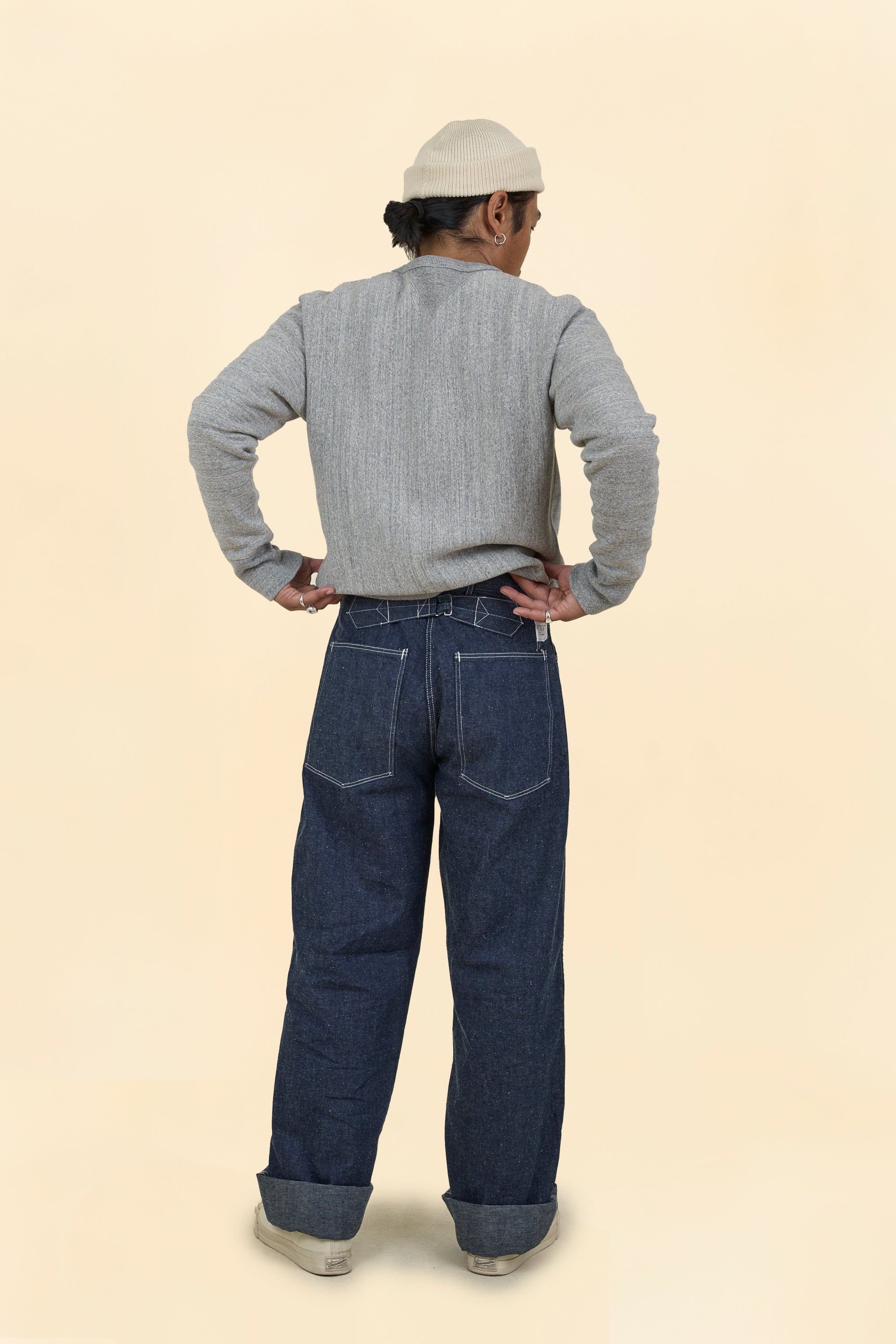 TCB Jeans Catface 10.2oz Denim Work Trousers - Indigo