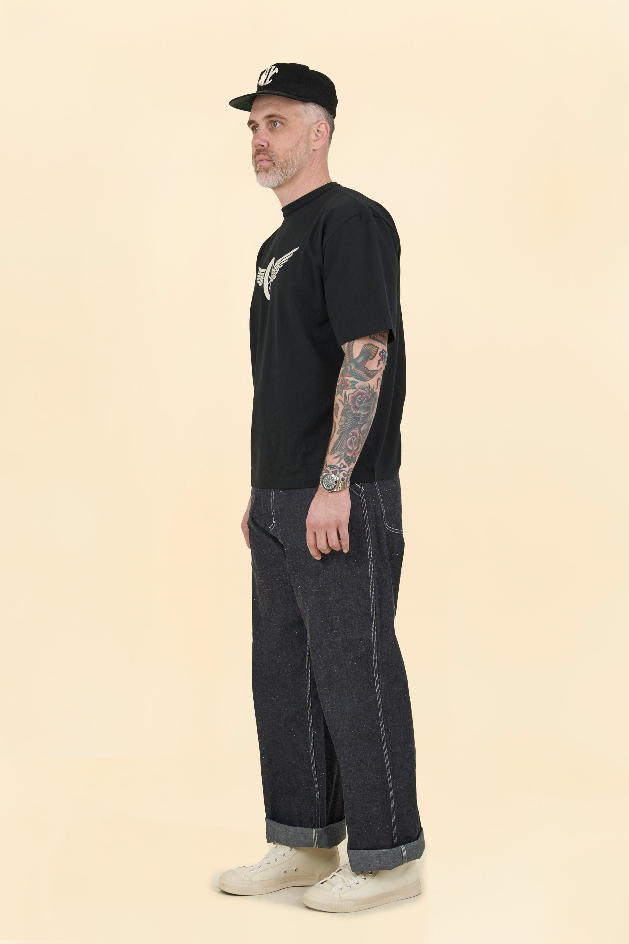 Wearmasters Flying Wheel T-Shirt - Black