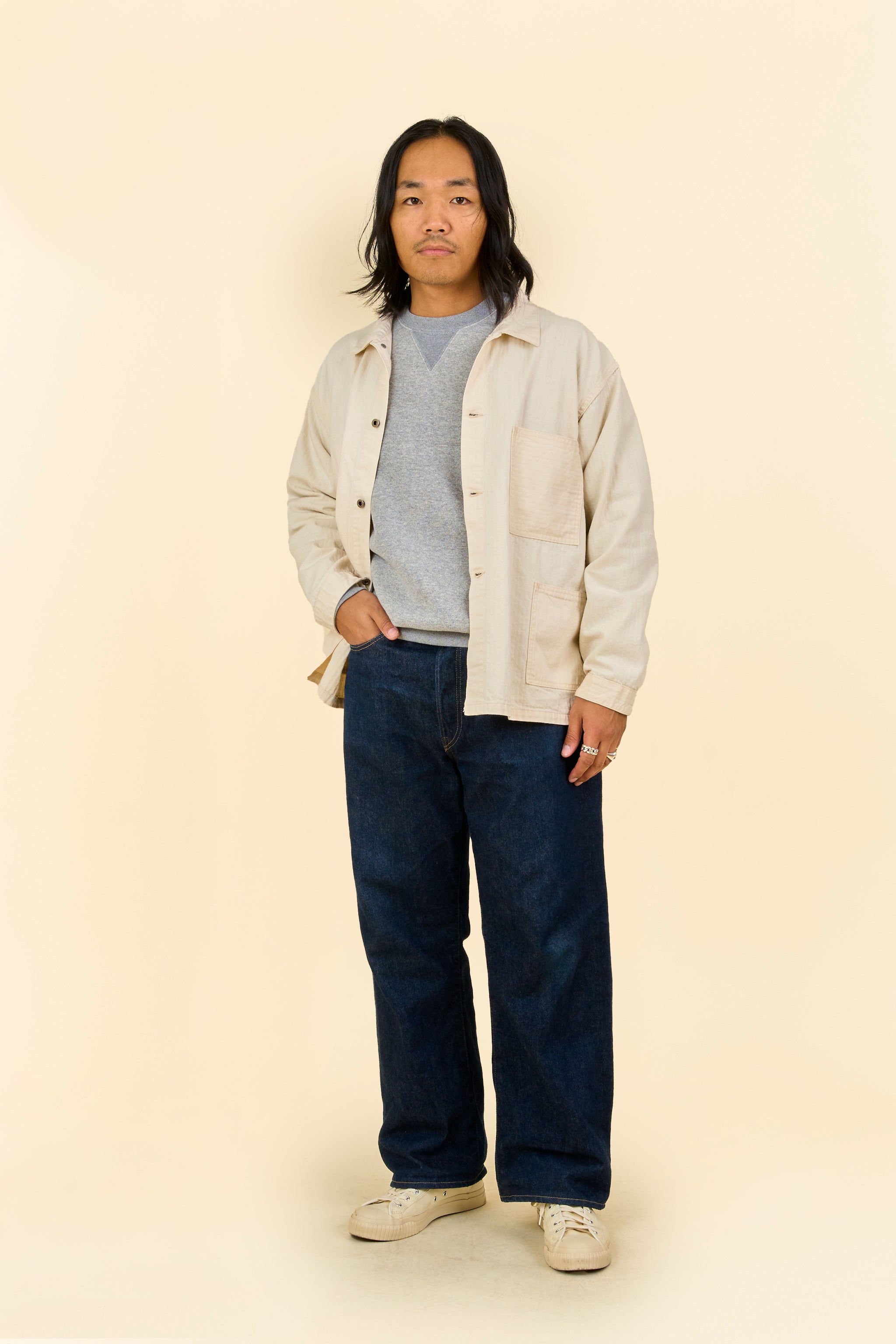 Pherrow’s Loopwheel Raglan Sweatshirt - Heather Grey
