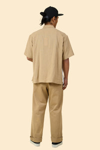 Radiall Fleetline Short Sleeve Shirt - Beige/Off White