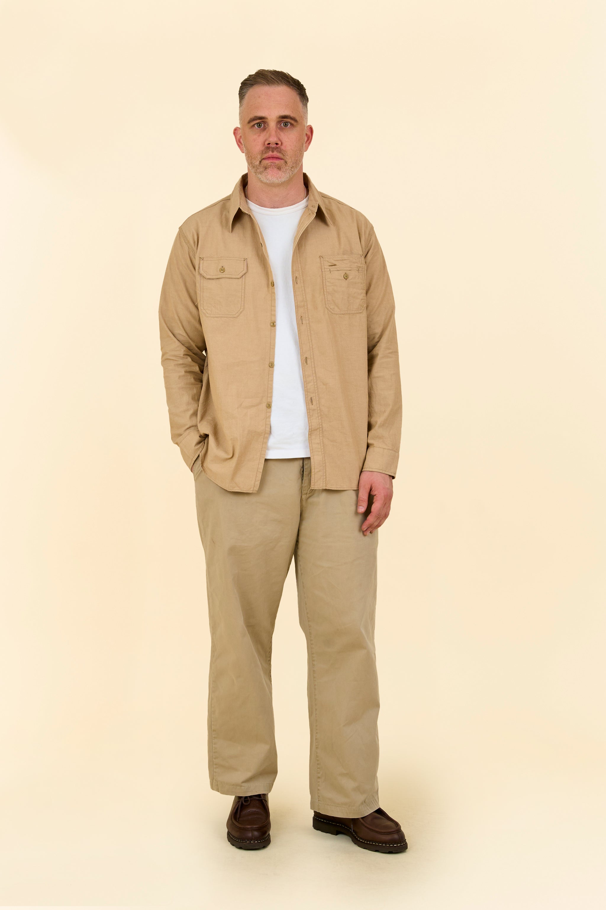 Pherrow's 60s Work Shirt - Beige