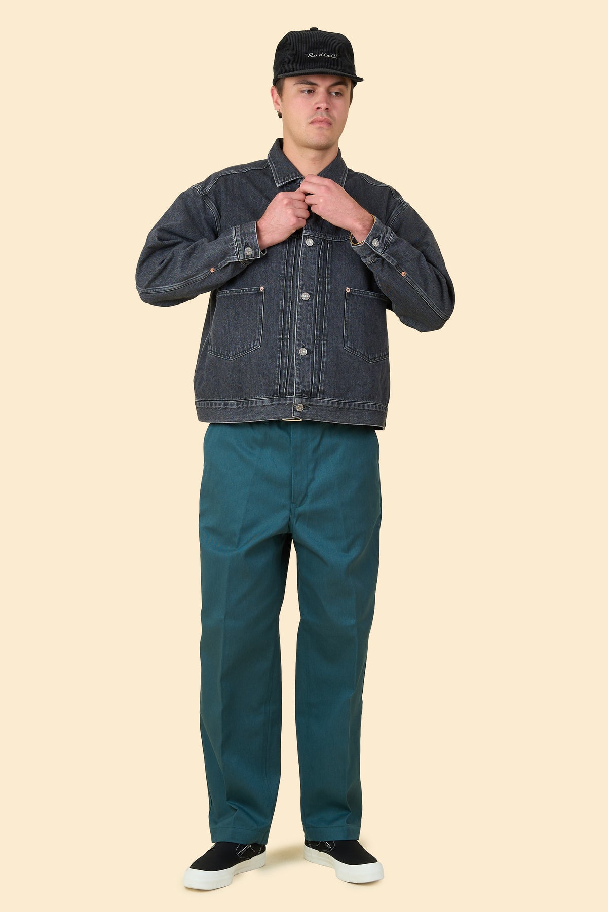 Radiall Classic 350 Top Trucker Jacket - Light Black