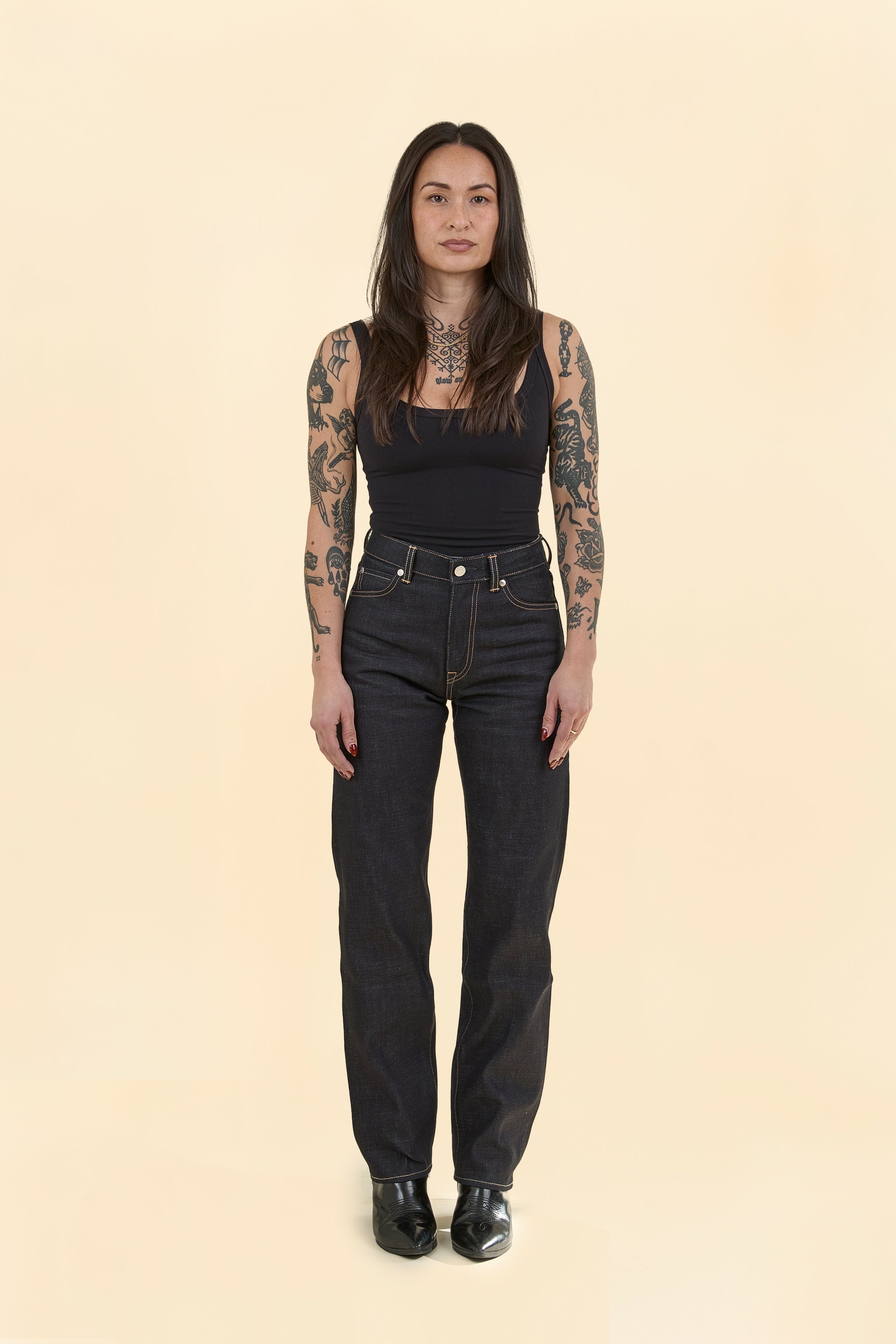 MOMOTARO JEANS Women's #110 Standard Straight Denim - 14.7oz