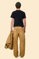 POST O'ALLS W-Knee Dungaree - Brown Vintage Canvas