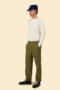 UES Big Waffle Henley Neck Thermal - Off White