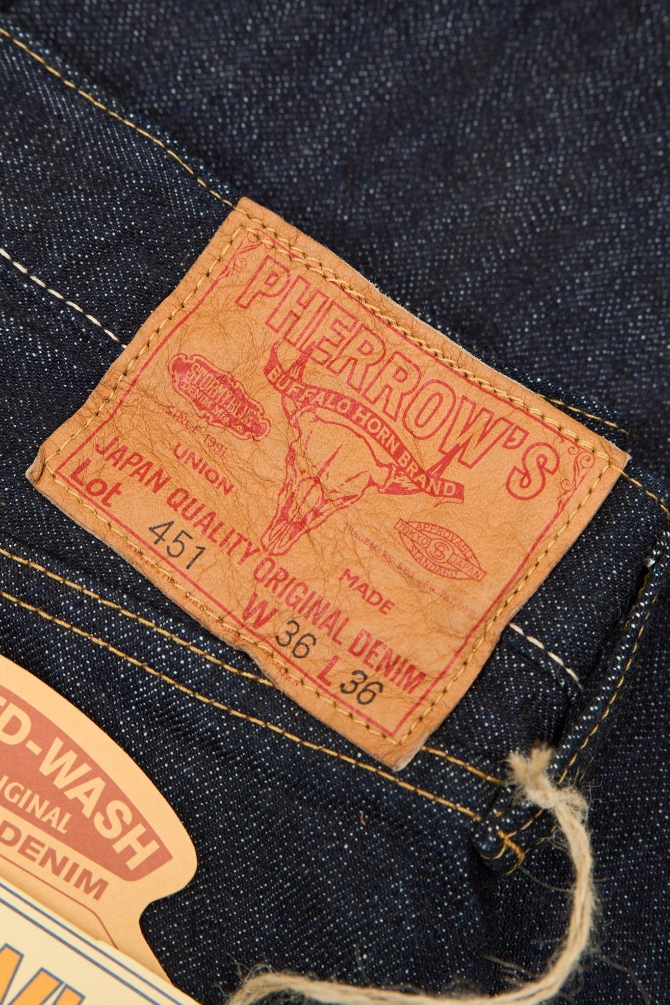Pherrow's 451SW Wide Straight Selvedge Denim - 13.5oz - Pherrow's - URAHARA