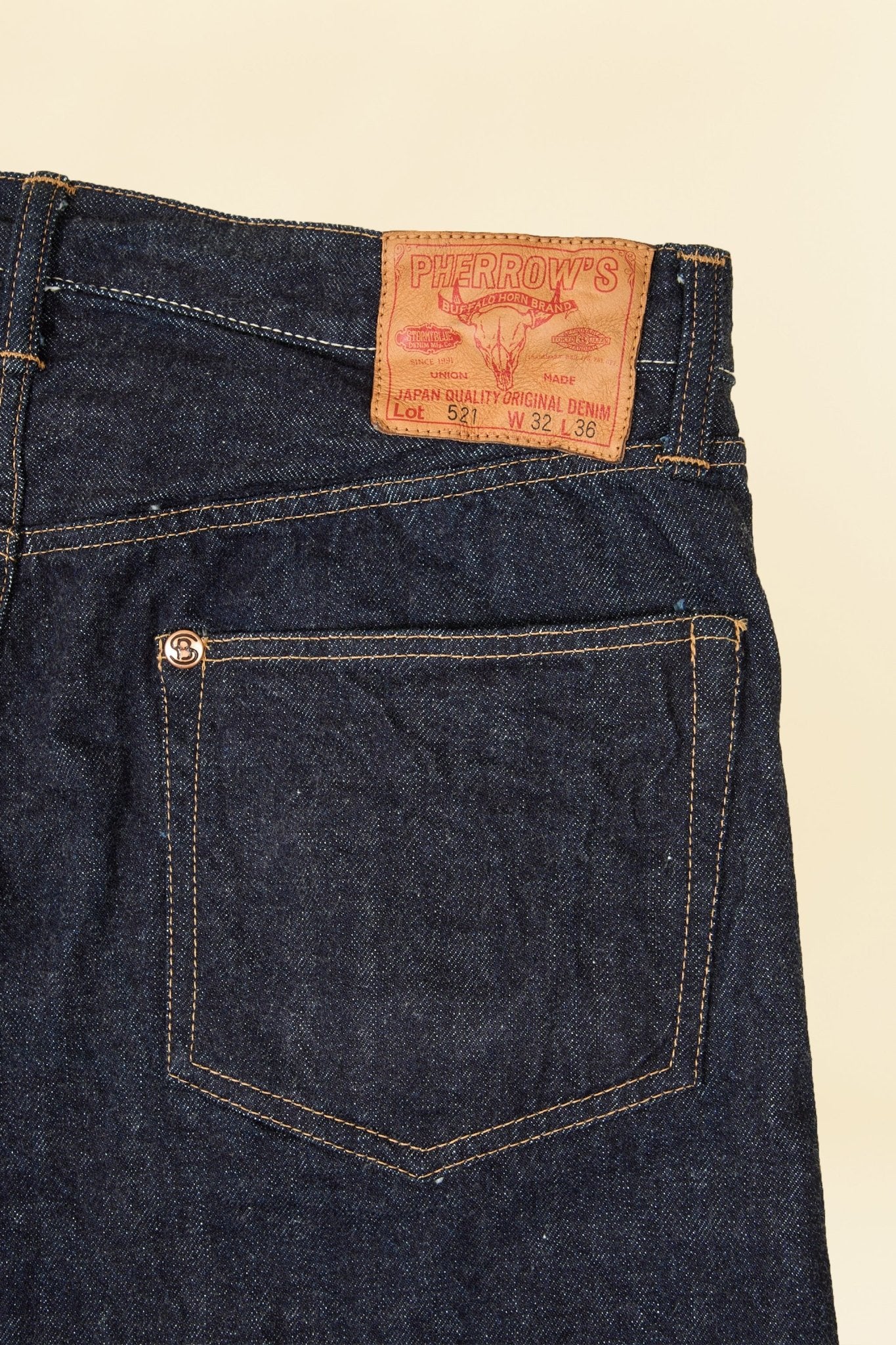 Pherrow's 521SW Straight Selvedge Denim - 13.5oz - Pherrow's - URAHARA