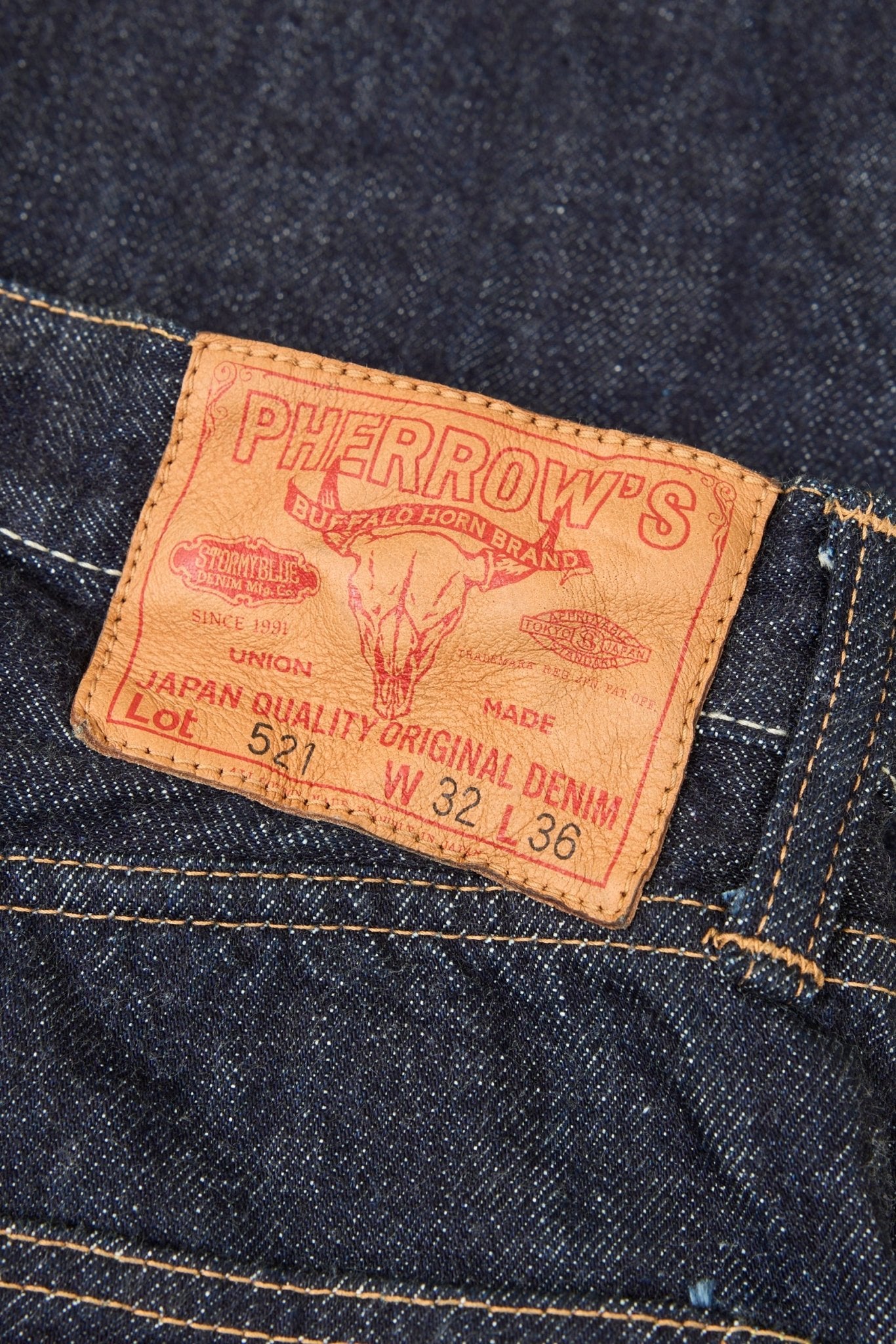Pherrow's 521SW Straight Selvedge Denim - 13.5oz - Pherrow's - URAHARA