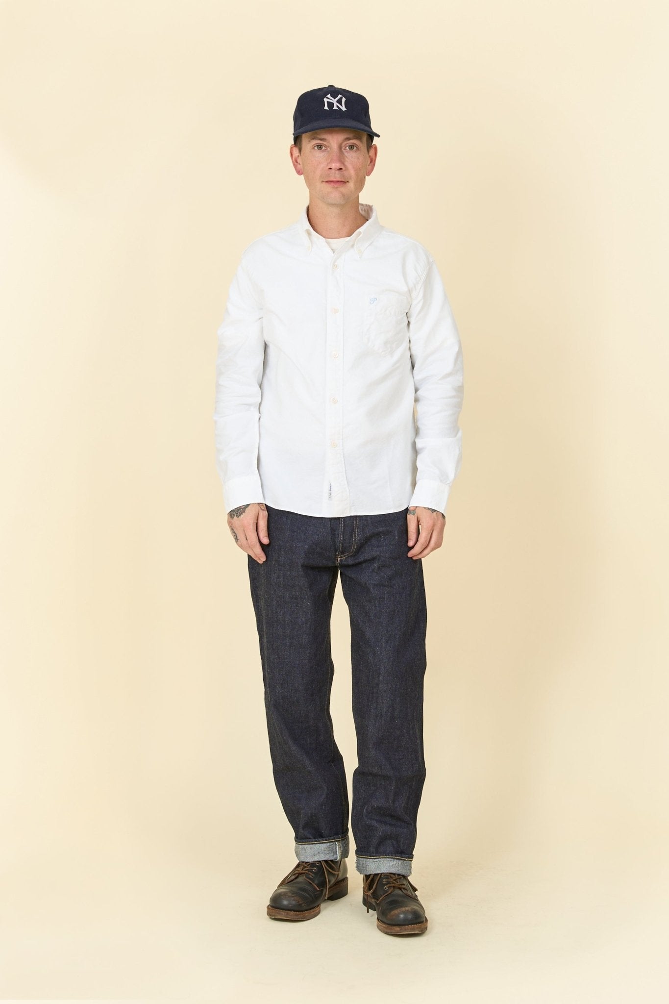 Pherrow's Button Down Oxford Shirt - White - Pherrow's - URAHARA
