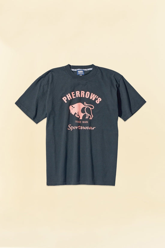 Pherrow's Classic Buffalo Print T-Shirt - Sulphur Black