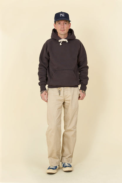 Pherrow's Loopwheel Hooded Raglan Sweatshirt - Sulphur Black - Pherrow's - URAHARA