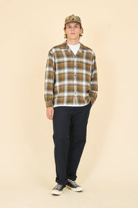 Radiall Belair Open Collar Shirt - Brown - Radiall - URAHARA