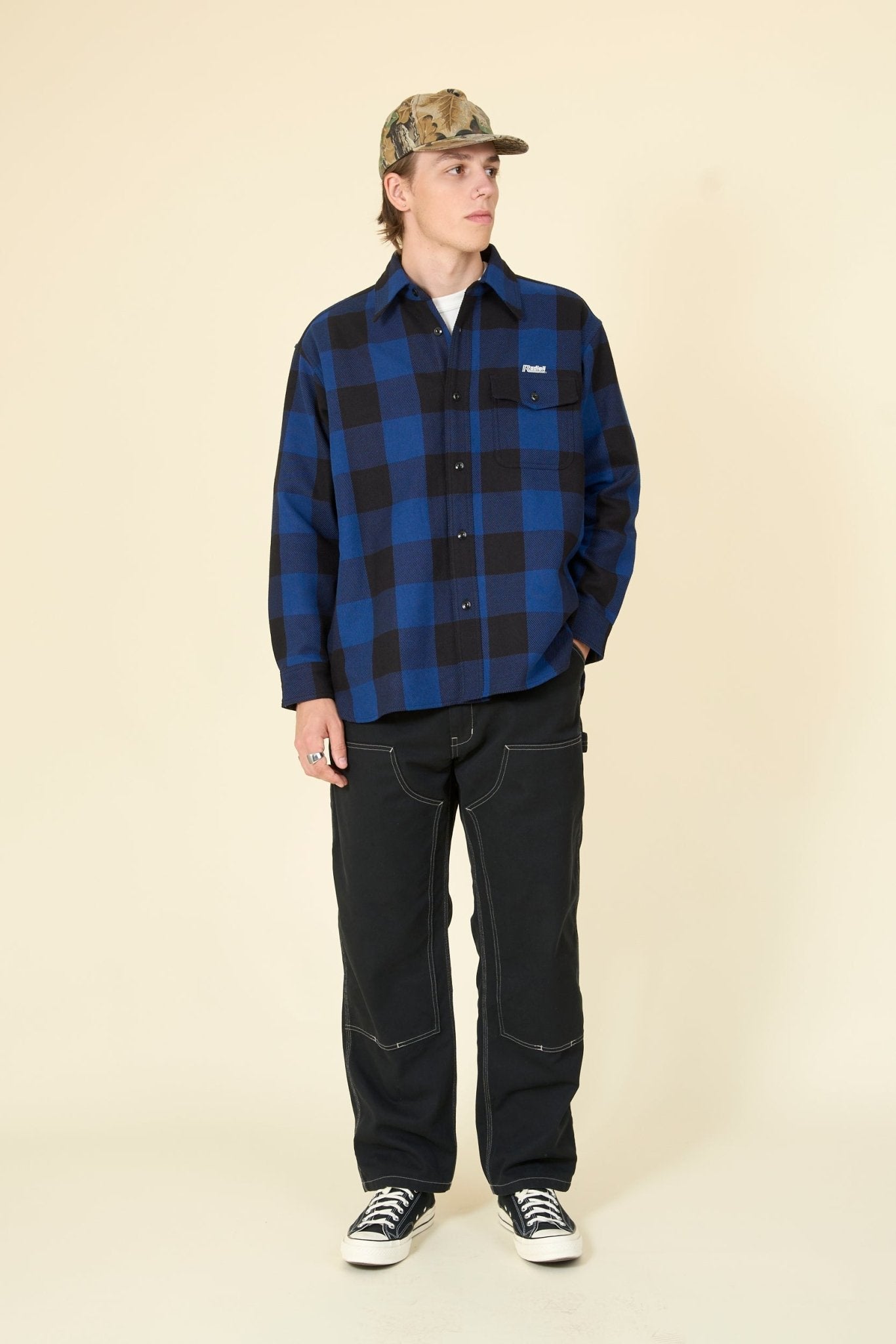 Radiall Tailgate L/S Shirt - Navy - Radiall - URAHARA